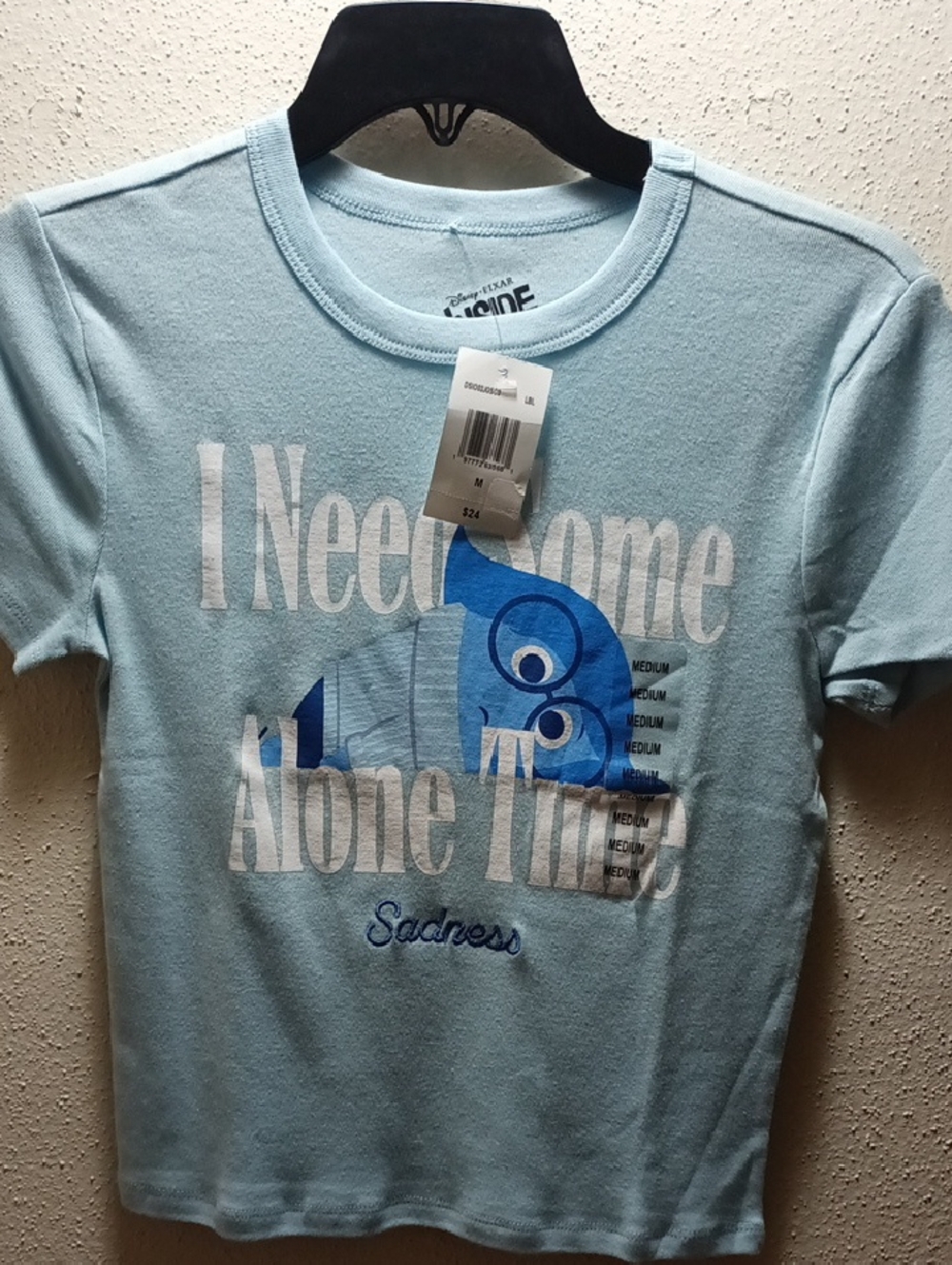 Disney Pixar Inside Out Sadness Graphic Tee Kids Size M NWT